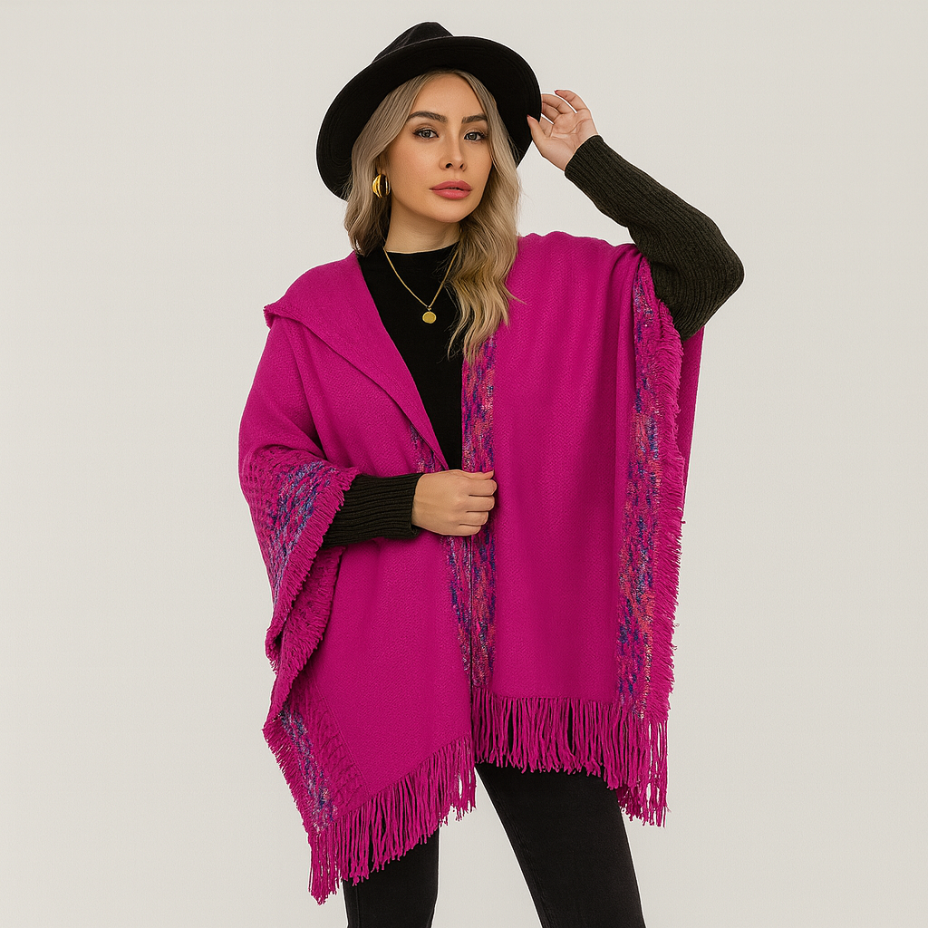 Hooded Shawl - Winter - Cape - Poncho - Women's Shawl-Grace Aura