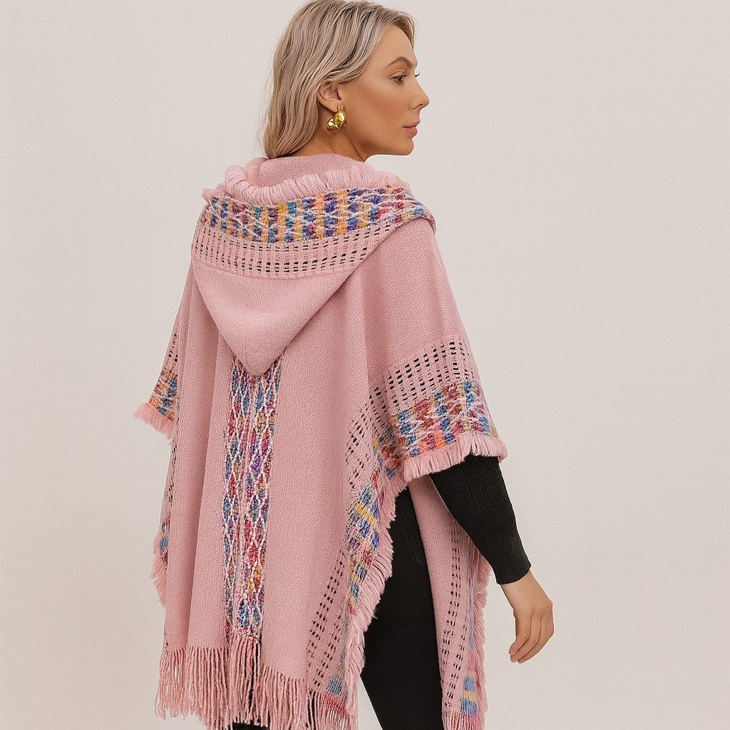 Hooded Shawl - Winter - Cape - Poncho - Women's Shawl-Grace Aura