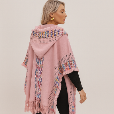 Hooded Shawl - Winter - Cape - Poncho - Women's Shawl-Grace Aura