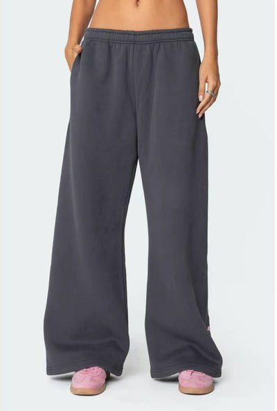 Hoodie Joggers Set - Wide Leg - Two-Piece - Sweatsuit - Women's Clothing-Grace Aura