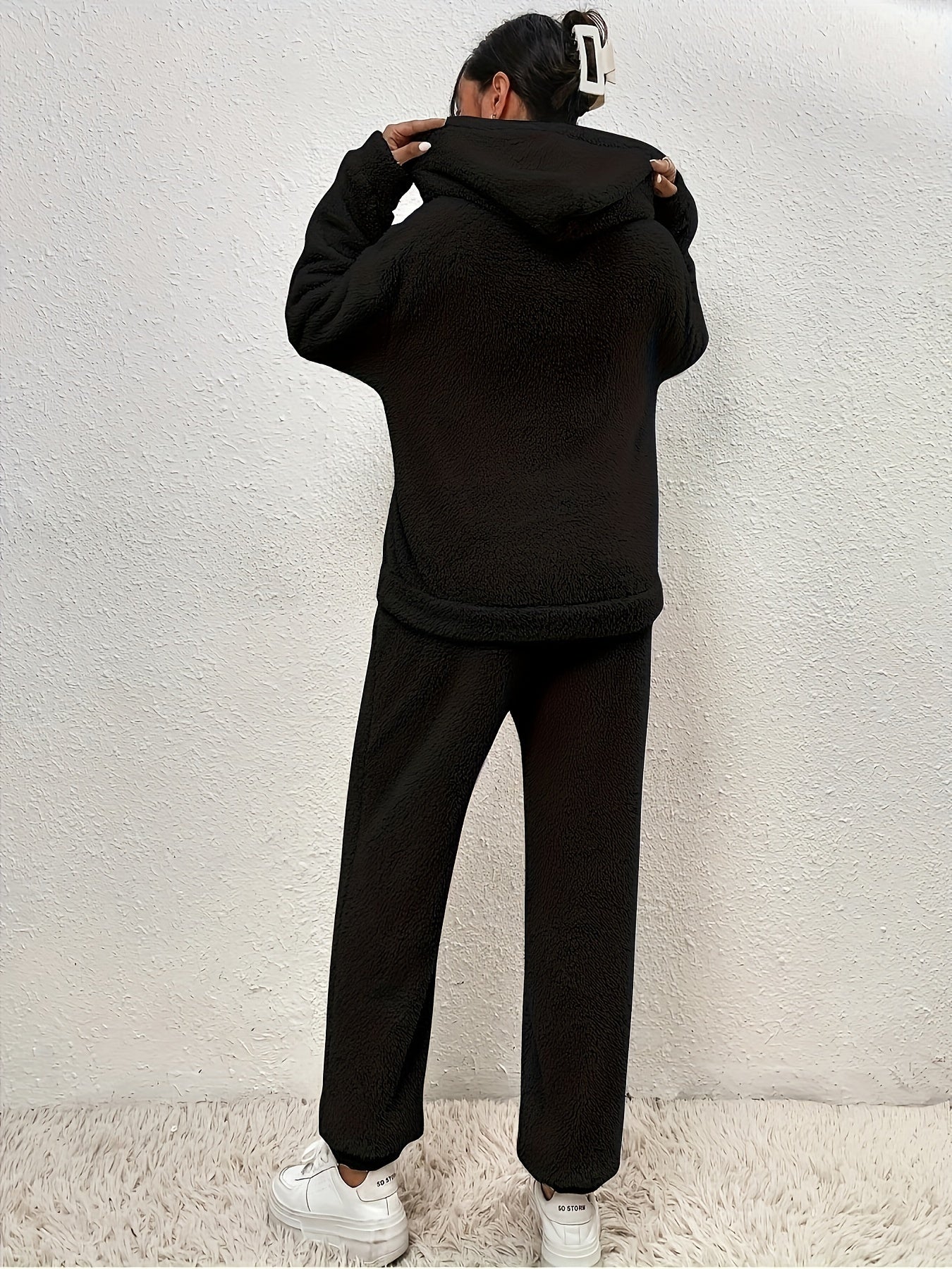Hoodie Set - Comfy - Warm - Fleece Loungewear - Women's Two-Piece Set-Grace Aura