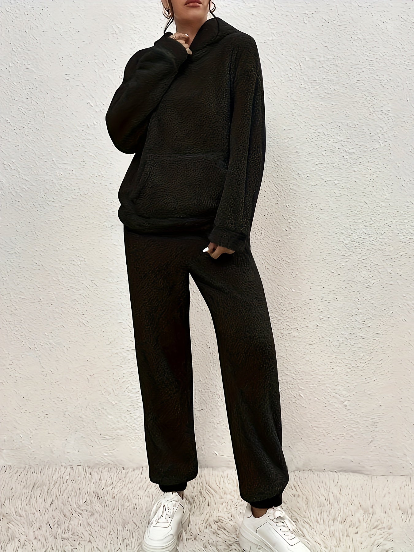 Hoodie Set - Comfy - Warm - Fleece Loungewear - Women's Two-Piece Set-Grace Aura