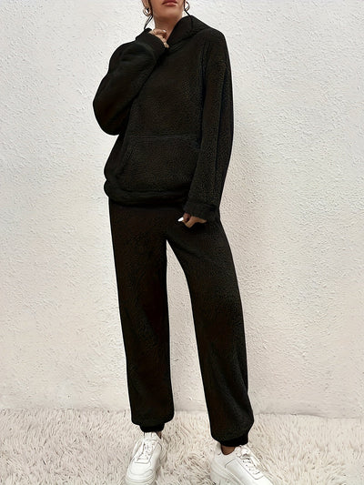 Hoodie Set - Comfy - Warm - Fleece Loungewear - Women's Two-Piece Set-Grace Aura