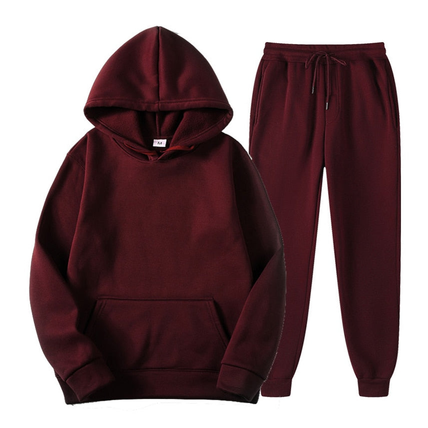 Hoodie and Jogger Set | Pullover | Drawstring | Sweat Sets | Women's Jogger Sets-Grace Aura