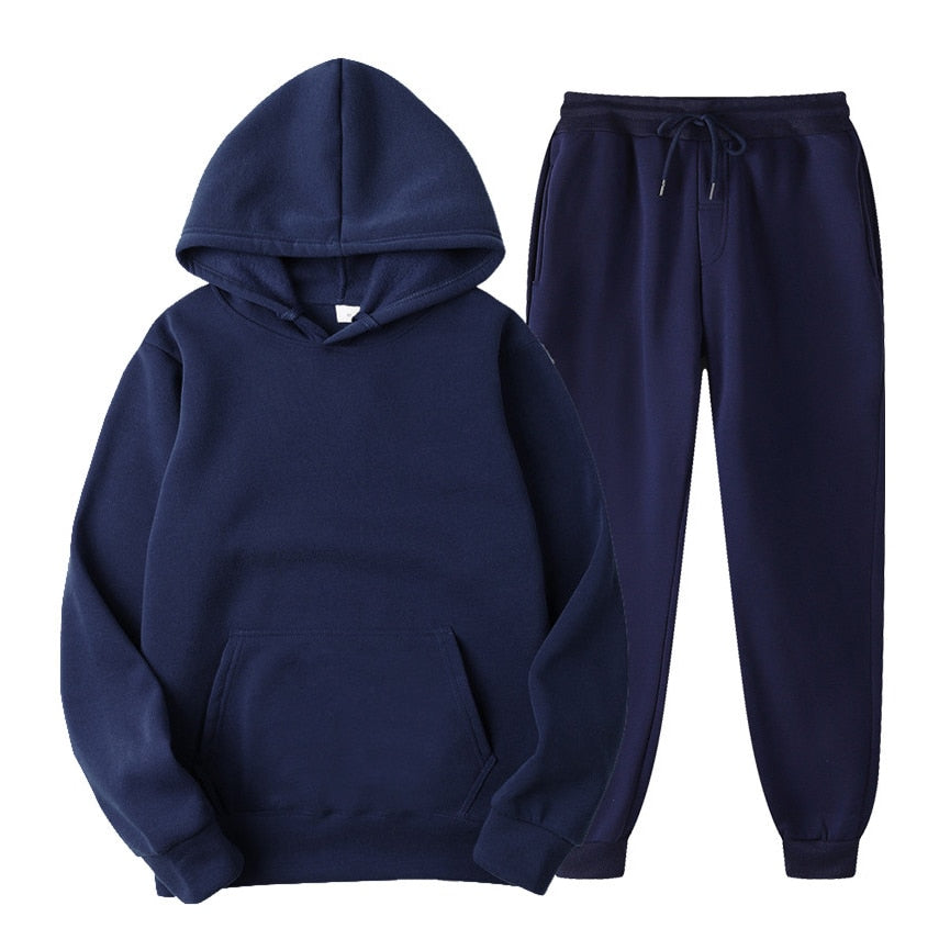Hoodie and Jogger Set | Pullover | Drawstring | Sweat Sets | Women's Jogger Sets-Grace Aura