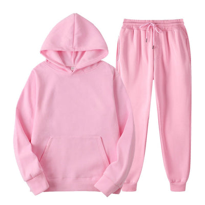 Hoodie and Jogger Set | Pullover | Drawstring | Sweat Sets | Women's Jogger Sets-Grace Aura
