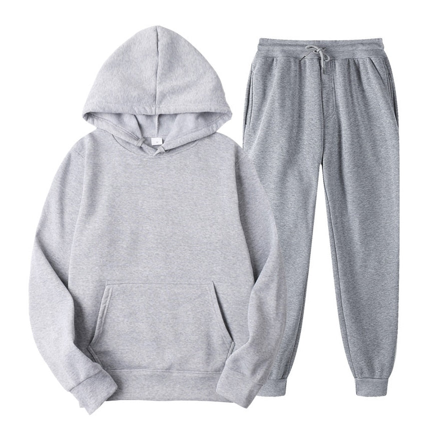Hoodie and Jogger Set | Pullover | Drawstring | Sweat Sets | Women's Jogger Sets-Grace Aura