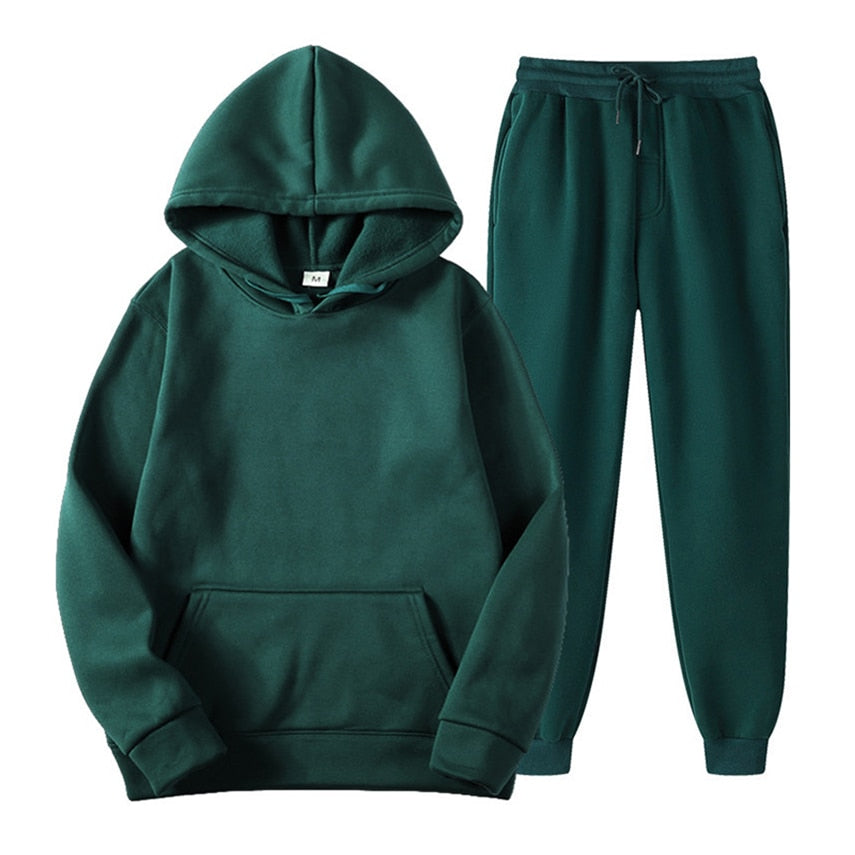 Hoodie and Jogger Set | Pullover | Drawstring | Sweat Sets | Women's Jogger Sets-Grace Aura