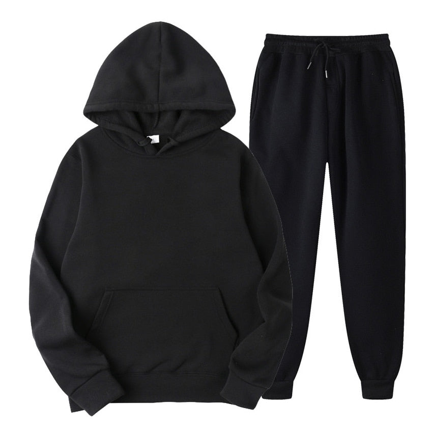 Hoodie and Jogger Set | Pullover | Drawstring | Sweat Sets | Women's Jogger Sets-Grace Aura