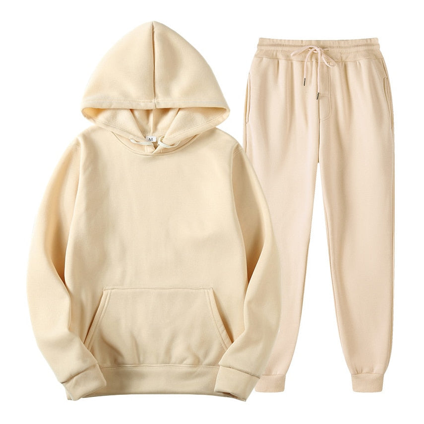 Hoodie and Jogger Set | Pullover | Drawstring | Sweat Sets | Women's Jogger Sets-Grace Aura