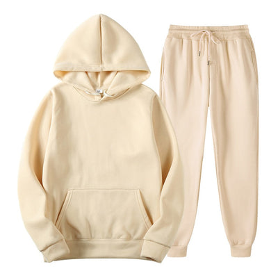Hoodie and Jogger Set | Pullover | Drawstring | Sweat Sets | Women's Jogger Sets-Grace Aura