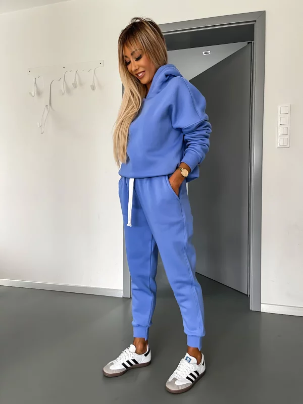 Hoodie and Sweatpants Set | Cotton | Drawstring | Sweatsuit | Women's Jogger Sets -Grace Aura