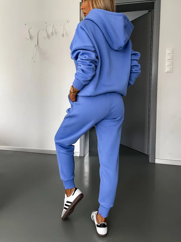 Hoodie and Sweatpants Set | Cotton | Drawstring | Sweatsuit | Women's Jogger Sets -Grace Aura