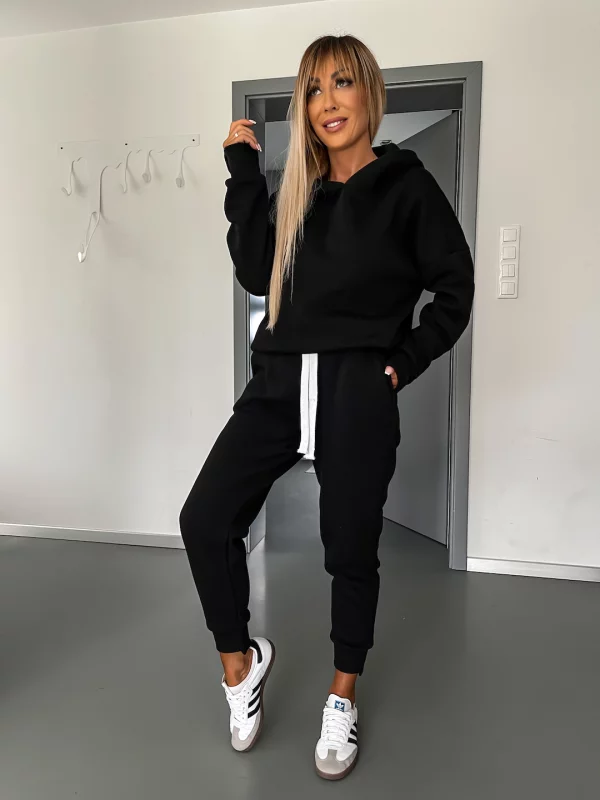 Hoodie and Sweatpants Set | Cotton | Drawstring | Sweatsuit | Women's Jogger Sets -Grace Aura