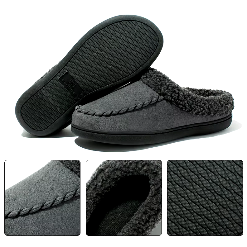 House Slippers | Winter | Fleece Lined | Indoor Slippers | Men's Slippers-Grace Aura