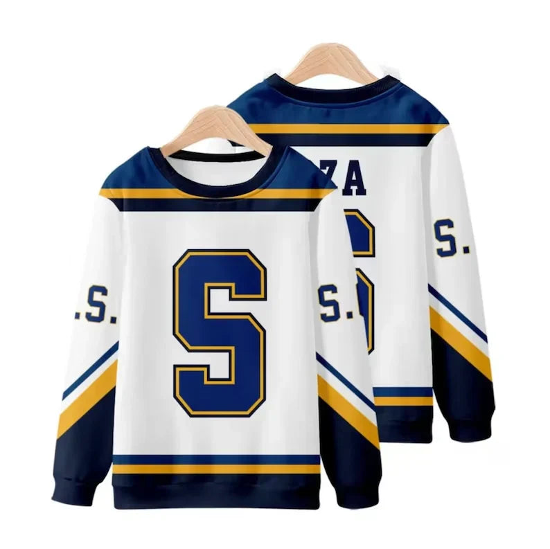Ice Hockey Jersey - Unisex Oversized Long Sleeve Ice Hockey T-Shirt-Grace Aura