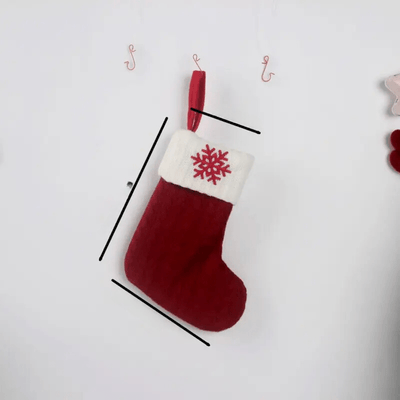 Initial Christmas Stocking | Custom | Red | Knitted Christmas Stocking | Personalized Christmas Stocking-Grace Aura