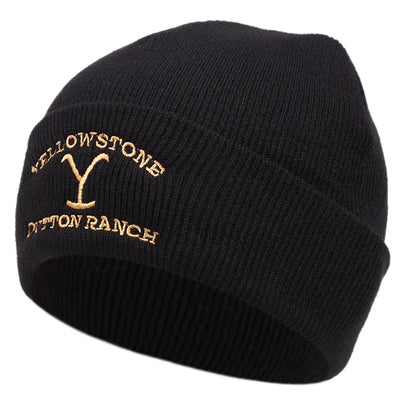 Knitted Beanie - Men's Rib Knit Winter Fisherman Beanie-Grace Aura