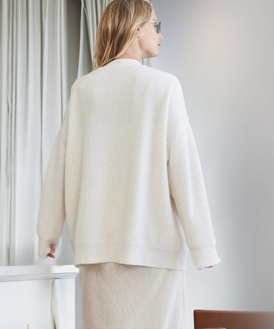 Knitted Cardigan | Button-Up | V-Neck | Oversized Cardigan | Women's Knitwear-Grace Aura