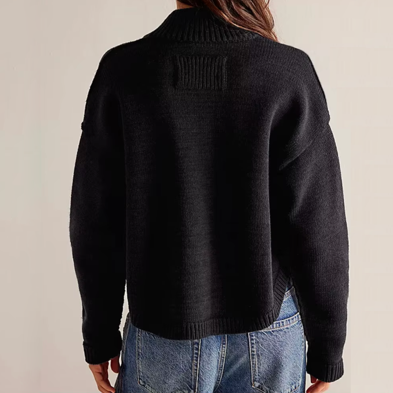 Knitted Cardigan - Relaxed Fit - Pockets - Button-Up Cardigan - Women's Knitwear-Grace Aura