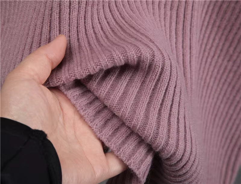 Knitted Co-Ord - Turtleneck - Midi Skirt - Knit Two-Piece Set - Sweater Skirt Set-Grace Aura