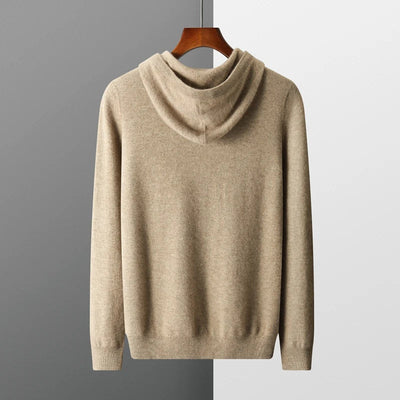 Knitted Hoodie - Wool - Loose Fit - Hoodie Sweater - Men's Knitwear-Grace Aura