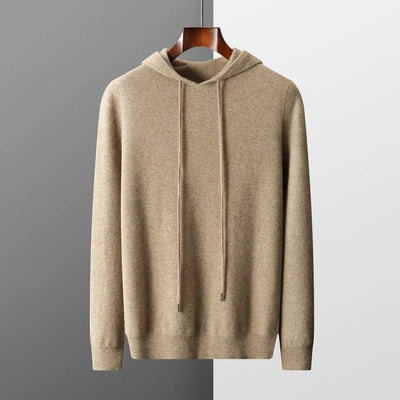 Knitted Hoodie - Wool - Loose Fit - Hoodie Sweater - Men's Knitwear-Grace Aura