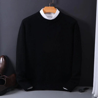 Knitted Jumper - Crew Neck - Winter - Knit Pullover Sweater - Men's Knitwear-Grace Aura