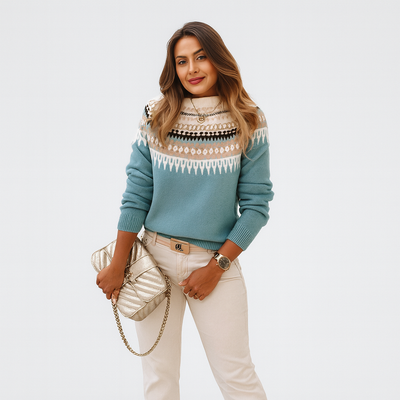 Knitted Jumper | Nordic | Pullover | Knit Sweater | Women's Knitwear-Grace Aura