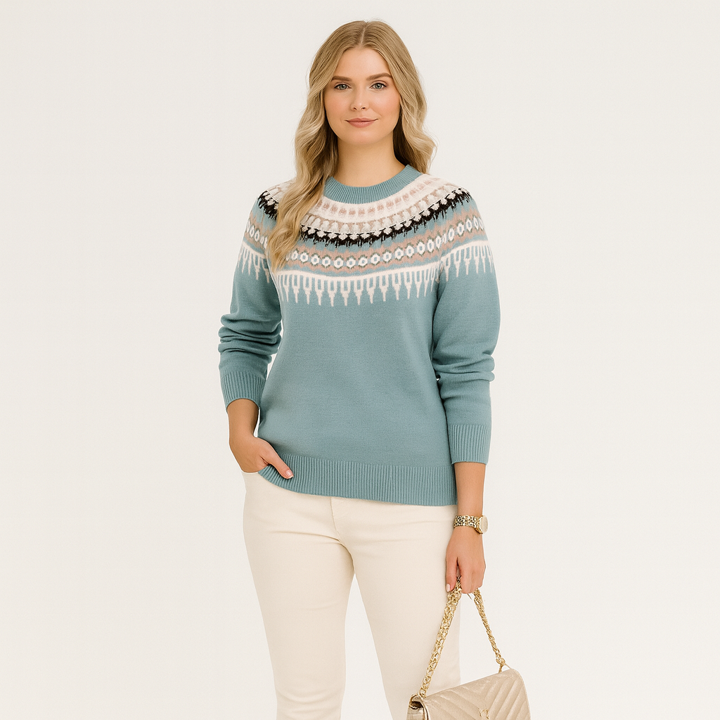 Knitted Jumper | Nordic | Pullover | Knit Sweater | Women's Knitwear-Grace Aura