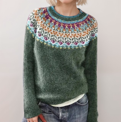 Knitted Jumper - Warm - Nordic Jumper - Knit Sweater - Women's Knitwear-Grace Aura