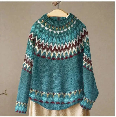 Knitted Jumper - Warm - Nordic Jumper - Knit Sweater - Women's Knitwear-Grace Aura
