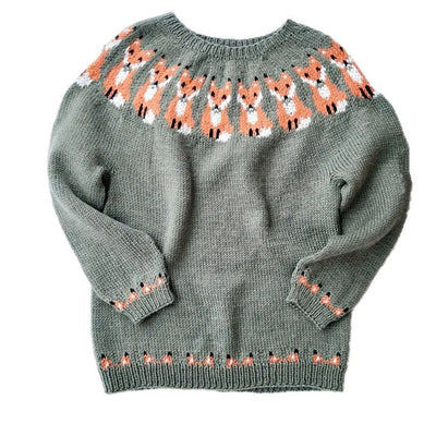 Knitted Jumper - Warm - Nordic Jumper - Knit Sweater - Women's Knitwear-Grace Aura