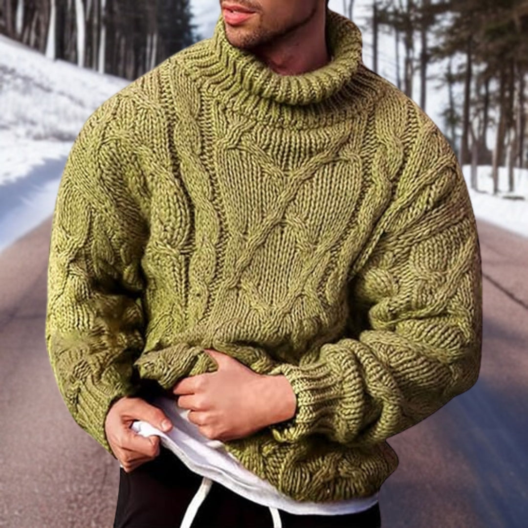 Knitted Sweater - Chunky - Pullover - Knit Jumper - Men's Knitwear-Grace Aura