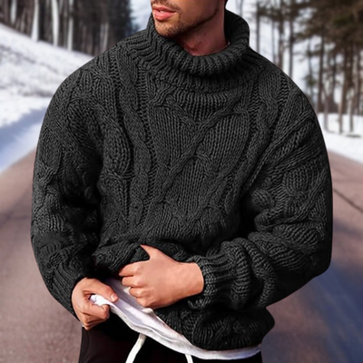Knitted Sweater - Chunky - Pullover - Knit Jumper - Men's Knitwear-Grace Aura
