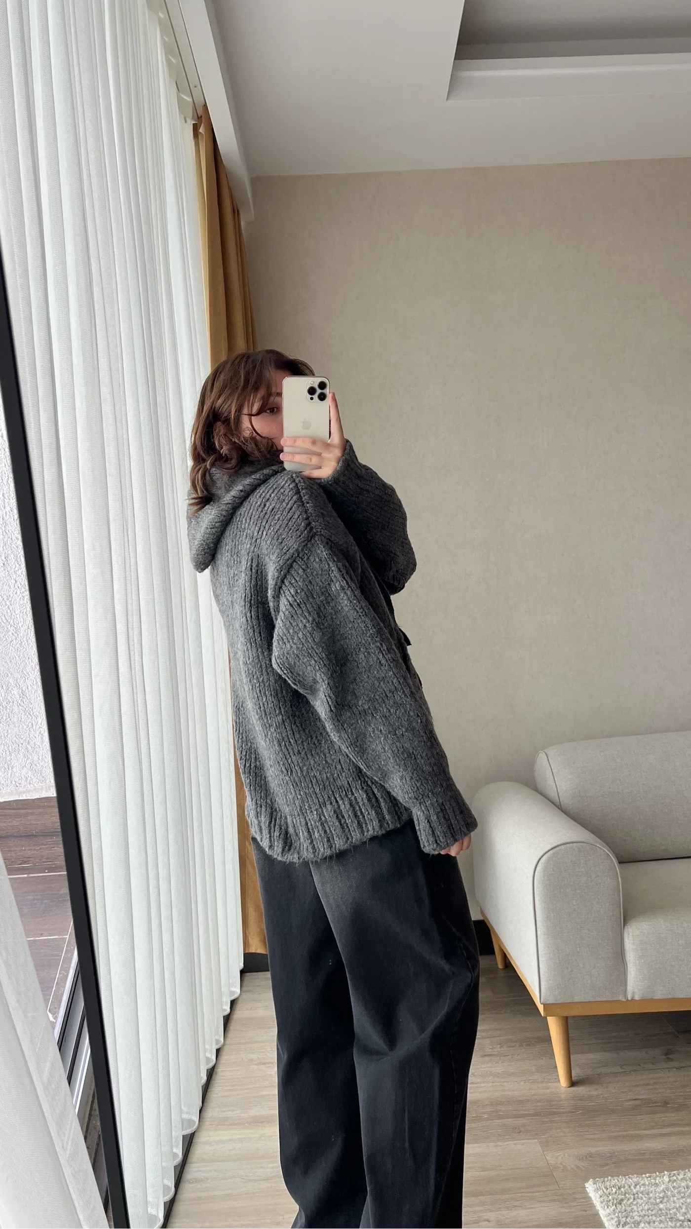 Knitted Sweater - Hooded - Pullover - Oversized Jumper - Women's Knitwear-Grace Aura