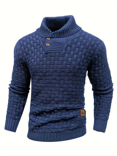 Knitted Sweater | Roll Neck | Chunky | Knitted Jumper | Men's Clothing-Grace Aura