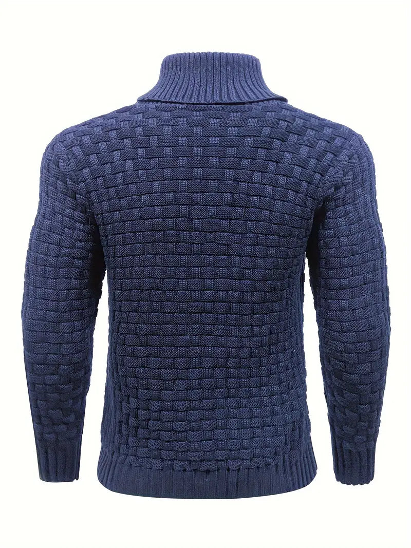 Knitted Sweater | Roll Neck | Chunky | Knitted Jumper | Men's Clothing-Grace Aura