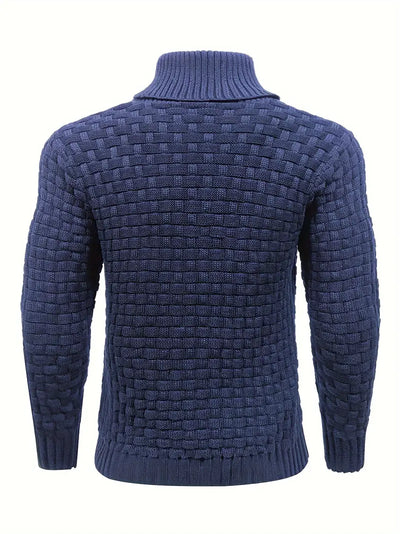 Knitted Sweater | Roll Neck | Chunky | Knitted Jumper | Men's Clothing-Grace Aura