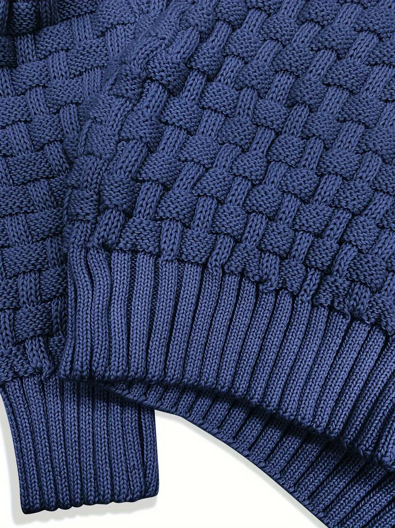 Knitted Sweater | Roll Neck | Chunky | Knitted Jumper | Men's Clothing-Grace Aura