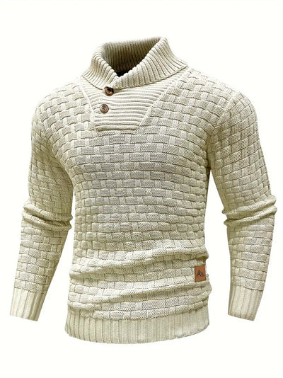 Knitted Sweater | Roll Neck | Chunky | Knitted Jumper | Men's Clothing-Grace Aura