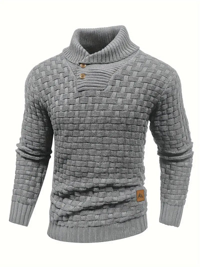 Knitted Sweater | Roll Neck | Chunky | Knitted Jumper | Men's Clothing-Grace Aura