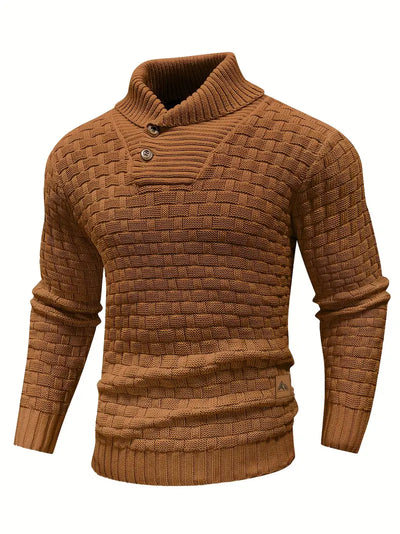 Knitted Sweater | Roll Neck | Chunky | Knitted Jumper | Men's Clothing-Grace Aura