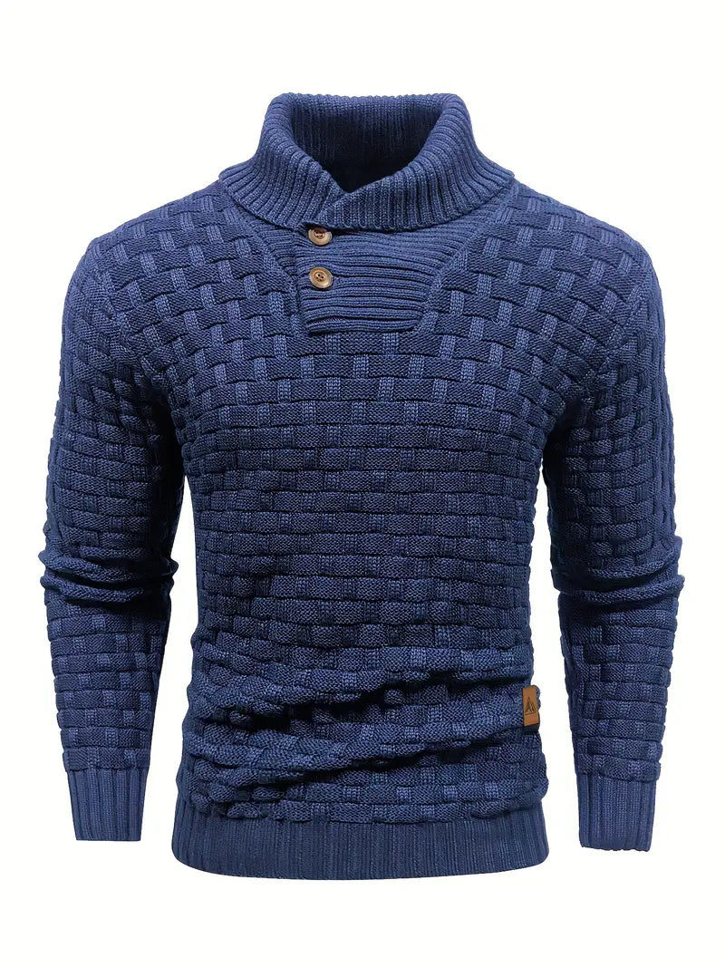 Knitted Sweater | Roll Neck | Chunky | Knitted Jumper | Men's Clothing-Grace Aura