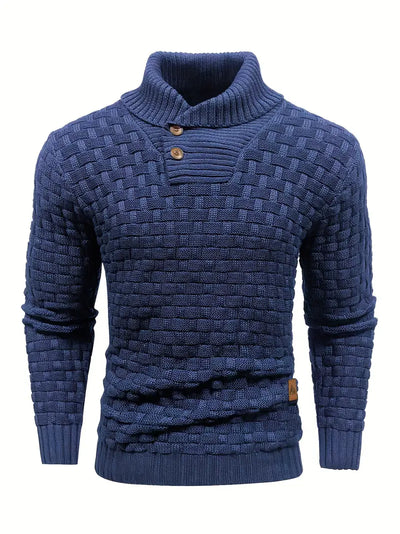 Knitted Sweater | Roll Neck | Chunky | Knitted Jumper | Men's Clothing-Grace Aura
