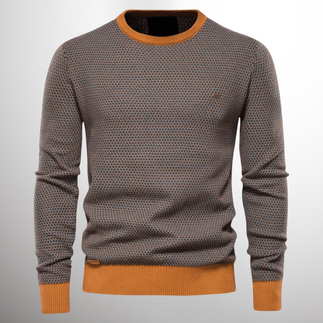 Knitted Sweater | Round Neck | Regular Fit | Pullover Sweater | Men's Jumper-Grace Aura