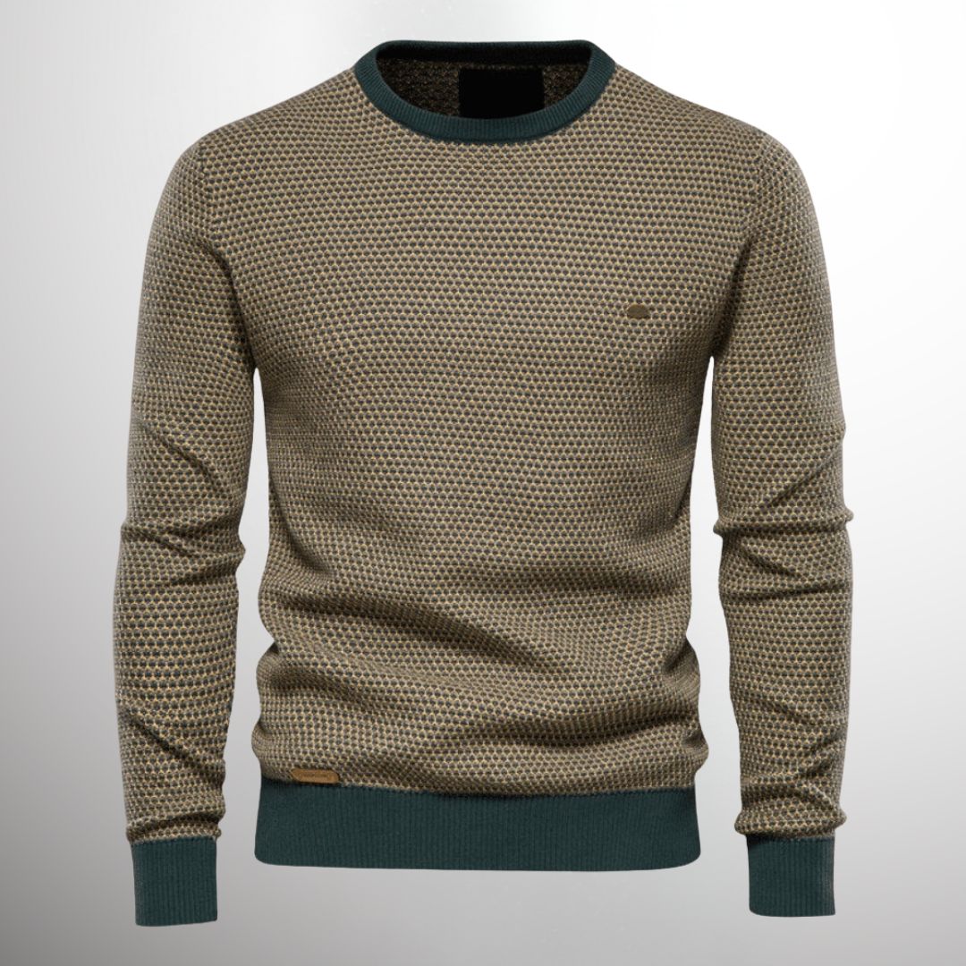 Knitted Sweater | Round Neck | Regular Fit | Pullover Sweater | Men's Jumper-Grace Aura