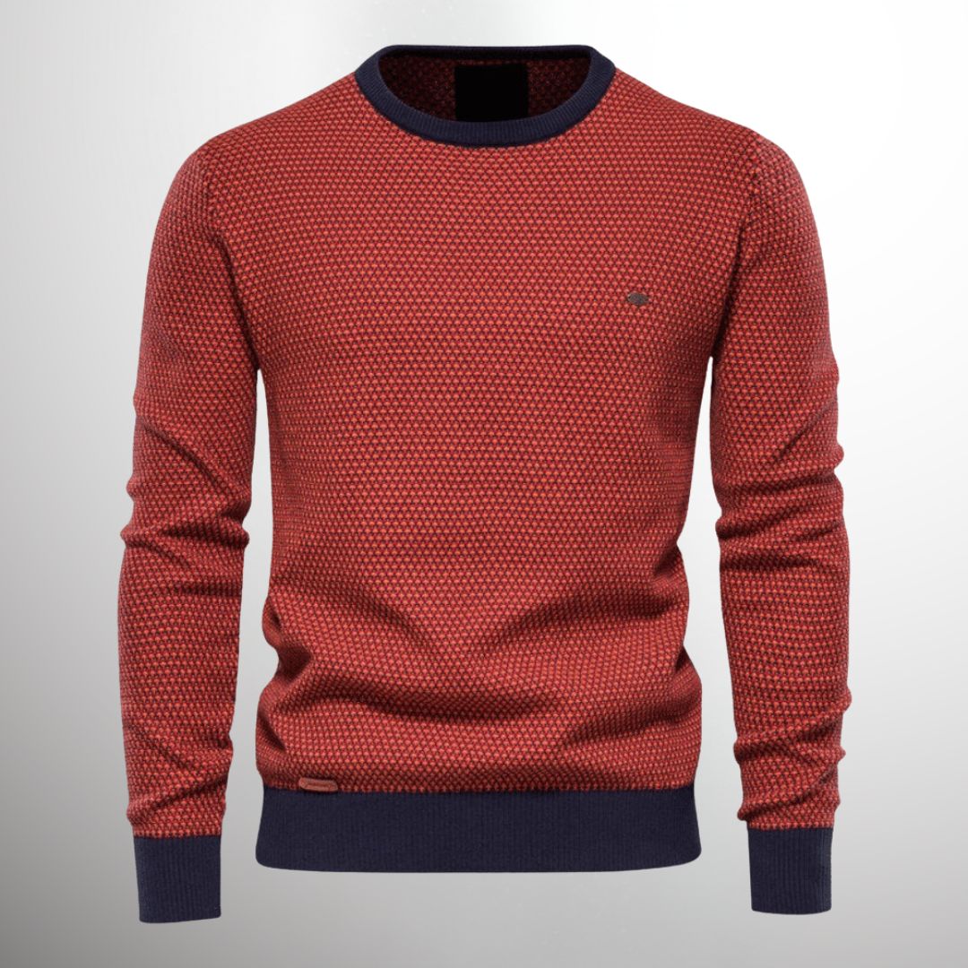 Knitted Sweater | Round Neck | Regular Fit | Pullover Sweater | Men's Jumper-Grace Aura