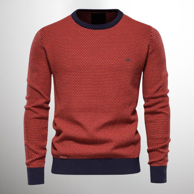 Knitted Sweater | Round Neck | Regular Fit | Pullover Sweater | Men's Jumper-Grace Aura