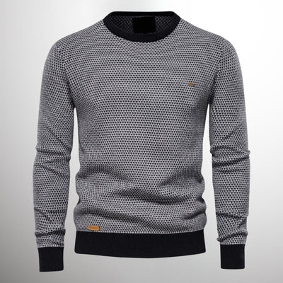 Knitted Sweater | Round Neck | Regular Fit | Pullover Sweater | Men's Jumper-Grace Aura